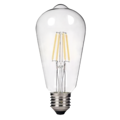 Ecolite 4W LED FILAMENT ST64 Ampul 220V Şeffaf Cam 470 lümen 15.000 Saat Ömür